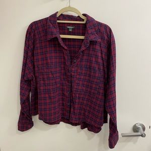 Wild Fable Mid-drift Flannel Plaid
